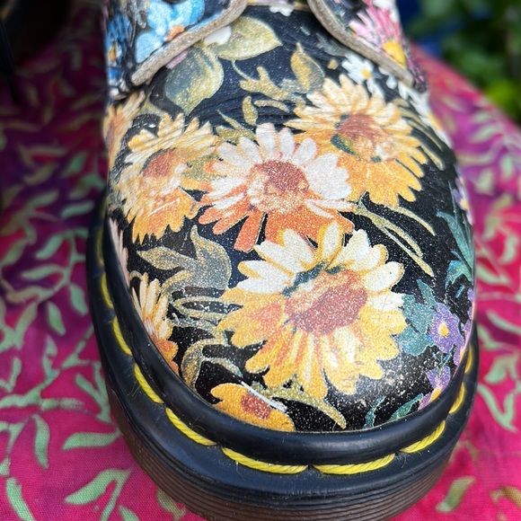 🏴 Dr. Martens MIE Sienna Miller Floral Boots UK 4 - Picture 13 of 17